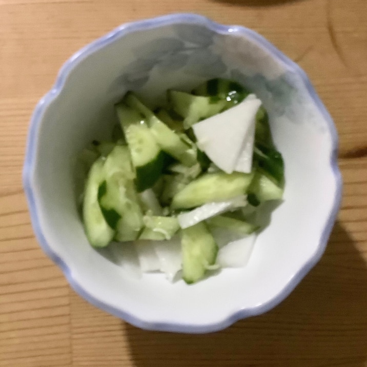 大根きゅうりみょうがの塩麹和え♪